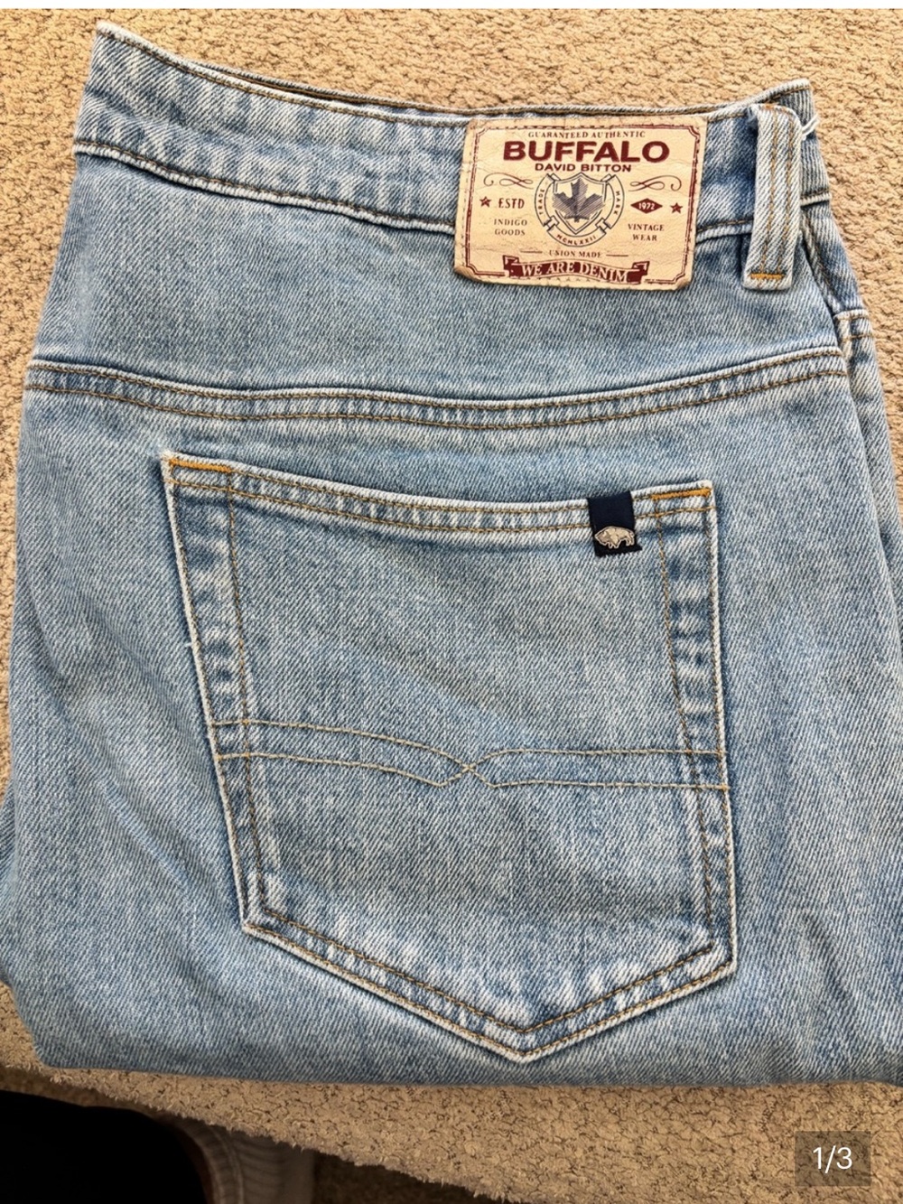 Buffalo David Bitton Light Wash Blue straight Jeans